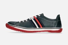 SPINGLE SP-198 Dark Blue Japanese leather sneakers